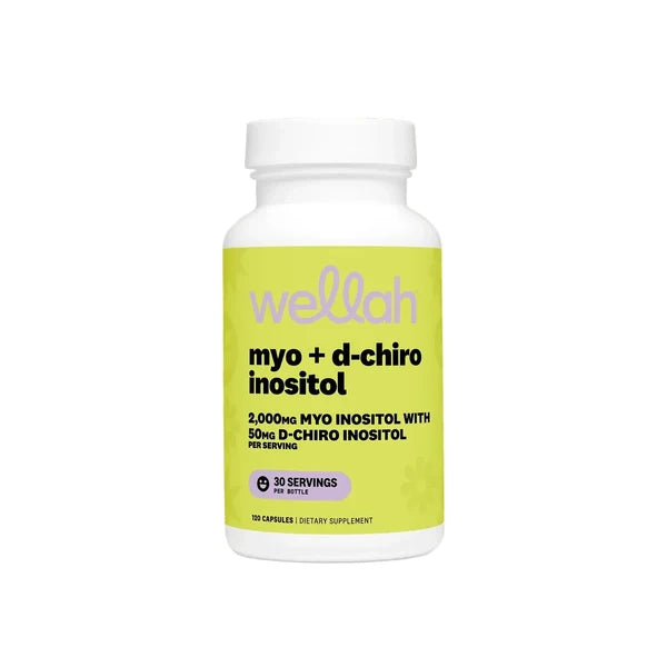 Wellah Myo & D-Chiro Inositol - 40:1 Ratio | Supports Hormone Balance and Healthy Ovulation | Promotes Healthy Menstrual Cycle & Ovarian Health | 120 Capsules; Exp 12/2028