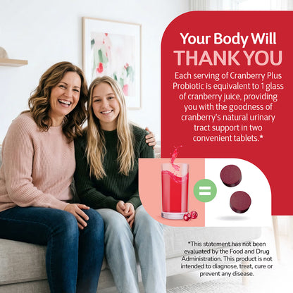 21st Century Cranberry Plus Probiotic|| Urinary Tract, Digestive & Immune Support || 60 Tablets || Exp; 03/2029 s