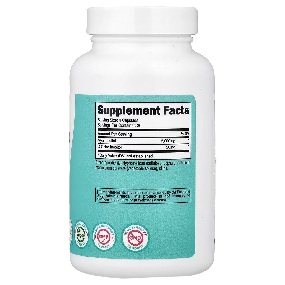 Nutricost Women Myo & D-Chiro Inositol — 2,000mg / 50mg | 120 Capsules | 30 Servings