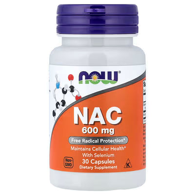 NOW NAC With Selenium || Antioxidant || 600mg per Capsule || 30 Capsules || Exp; 01/2031