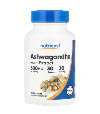 Nutricost Ashwagandha Root Extract 600mg | Sleep, Mood & Stress Support | 30 Capsules; Exp 09/2028